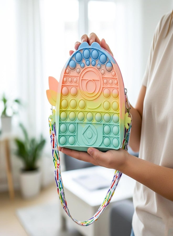 CLAPONE Poppet Pop It Toy for Kids Multicolor Fidget Toy with Popping Sounds, Sensory Toy, Stress Relief, Anxiety Relief, Daytime & Nighttime Use, Classroom (Multicolor, One Eye Monsters Pop It) - Image 4